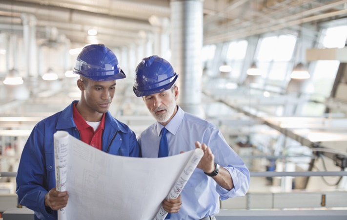 looking at blueprint