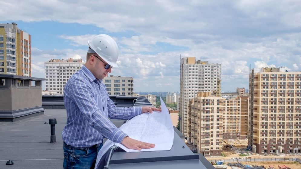 worker on roof